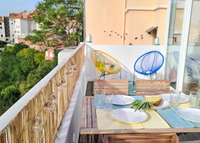 Appartement Happy - With A View, Private Terrace & Ac Lissabon